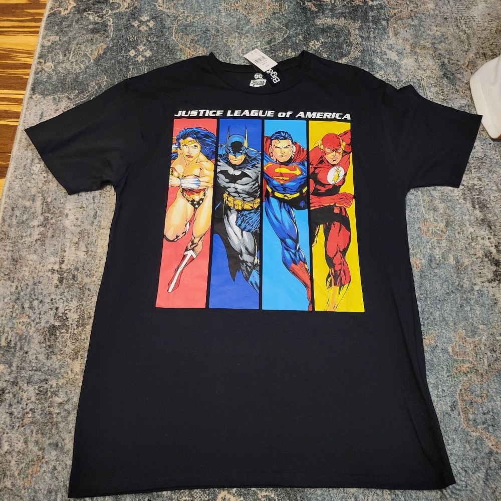 NWT DC Black Justice League Tee LT